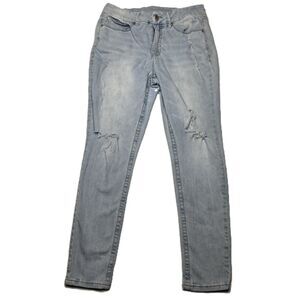 Seven7 Tummyless High Rise Skinny Jeans Women's 12 Distressed Amsterdam Wash